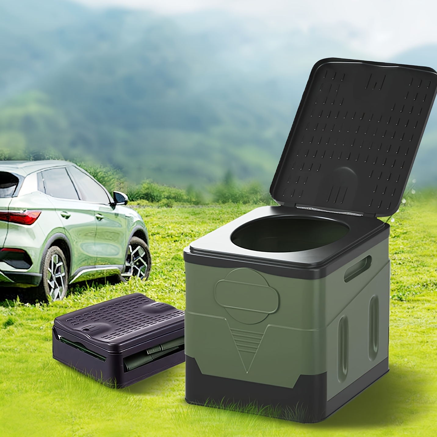 Fire Starting Kit - ポータブルキャンプトイレ 折りたたみ式キャンプ旅行トイレ 折りたたみ式ポータブルトイレ キャンプロードトリップ緊急車用